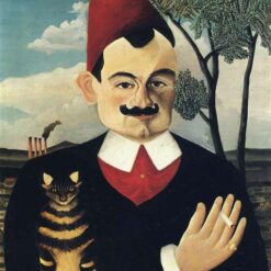 Premium Reproduction of Henri Rousseau’s "Portrait of Pierre Loti" – Timeless Naïve Art Portrait Painting