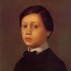 Edgar Degas 1855 Portrait of René de Gas – Realist Oil Painting, Intimate Family Portrait