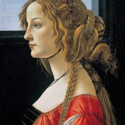 Portrait of Simonetta Vespucci by Sandro Botticelli - c.1480 Early Renaissance Portrait on Wood