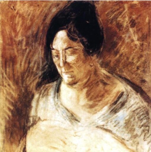 Post-Impressionism-Inspired Portrait of the Artist’s Mother by Salvador Dalí – Portrait of the Artist’s Mother (1920)