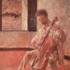 Post-Impressionist Portrait Inspired by Salvador Dalí – Portrait of the Cellist Ricard Pichot (1920)