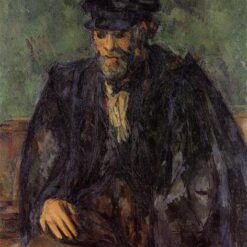 Gardener Vallier Portrait" – Post-Impressionist Oil Painting by Cézanne (1906)