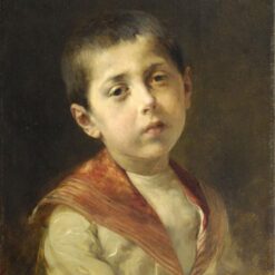 Realism Portrait: Portrait of Vassilakis Melas by Georgios Jakobides – Oil Reproduction on Canvas