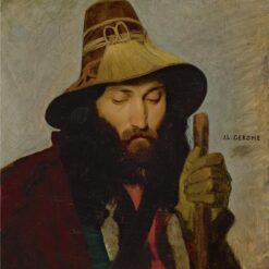 Portrait of an Italian Man – c.1845-1855 by Jean-Léon Gérôme | Romanticism Oil Painting