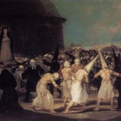 Procession of Flagellants by Francisco Goya - 1793 Romantic History Painting, Oil on Panel, Real Academia