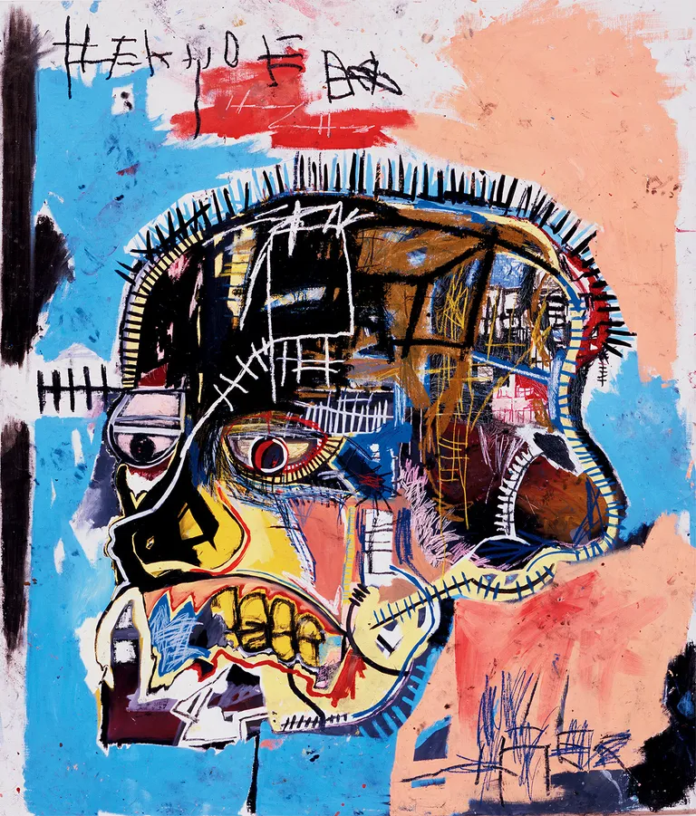 Untitled Head by Jean-Michel Basquiat Oil Painting Reproduction – Hand-Painted in Dafen Village – Modern Abstract Art Poster for Home Decor