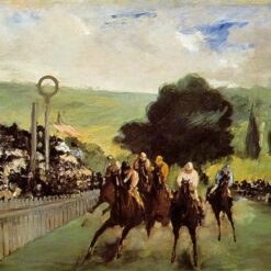 Races at Longchamp – Inspired by Edouard Manet (1867) Impressionist Oil Painting