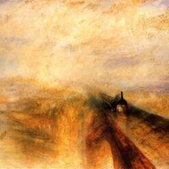 19th Century Romantic Oil Reproduction of Rain, Steam, and Speed by J.M.W. Turner – Industrial Revolution Art