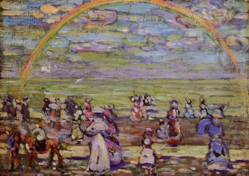 Rainbow by Maurice Prendergast – Post-Impressionist Genre Oil Painting (c.1902 – c.1904)