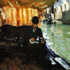 Oil Painting Inspired by John Singer Sargent’s Ramon Subercaseaux – Impressionist Genre Art on Panel