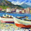 Rapallo Boats by Wassily Kandinsky – Handcrafted Oil Painting on Canvas Reproduction