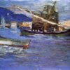 Wassily Kandinsky’s Rapallo Grauer Day – 1905 Post-Impressionist Marina Painting Replica