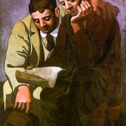 Oil Painting Inspired by Picasso’s Neoclassical Style – 'Reading The Letter' (La Lecture de la Lettre) (c.1921) Genre Art on Canvas