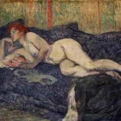 Reclining Nude (1897) – Henri de Toulouse-Lautrec Post-Impressionist Oil Painting
