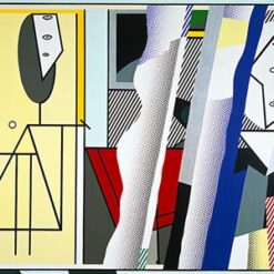 Roy Lichtenstein 'Reflections on the Artist's Studio' Pop Art – Customizable Magna & Oil Canvas Painting