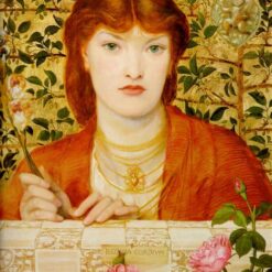 Regina Cordium: Alice Wilding 1866 by Dante Gabriel Rossetti – Elegant Romanticism Oil Portrait