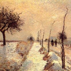 Winter Landscape at Eragny" – 1885 Oil Painting by Camille Pissarro