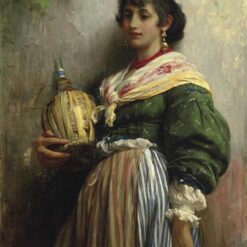 Hand-Painted Luke Fildes ‘Rosa Siega’ Oil Painting - Academic Portrait Art on Canvas from Dafen Village Studio