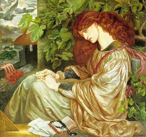 Romanticism Oil Painting – Pia de’ Tolomei by Dante Gabriel Rossetti (1868)