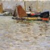 Wassily Kandinsky’s Rotterdam Sun – 1906 Expressionist Marina Painting Replica