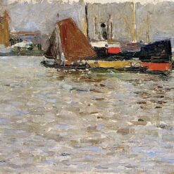 Wassily Kandinsky’s Rotterdam Sun – 1906 Expressionist Marina Painting Replica