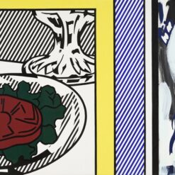 Roy Lichtenstein Inspired Tomato and Abstraction – Pop Art Still Life Oil Painting on Canvas