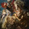St. George and the Dragon – Peter Paul Rubens' Heroic Baroque Oil Painting on Canvas