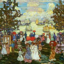 Salem Willows by Maurice Prendergast – Post-Impressionist Landscape Oil Painting (1904)