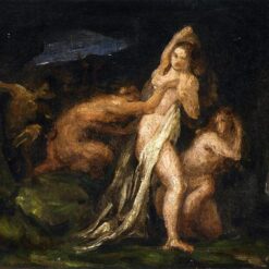 Satyres and Nymphs" (1867) – Romantic Mythological Art by Paul Cézanne