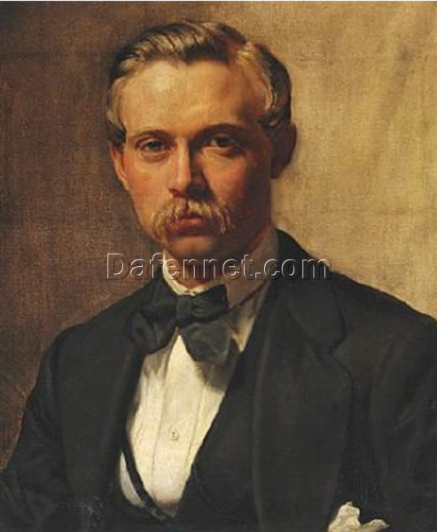Peder Severin Kroyer – “Portrait of P. S. Krøyer’s Half Brother and Cousin Vilhelm Born” (Realism, Oil on Canvas)