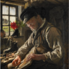Shoemaker by Peder Severin Kroyer – 1887 Realist Genre Painting Reproduction