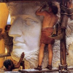 Sculptors in Ancient Rome – Romantic Genre Painting by Sir Lawrence Alma-Tadema (1877)