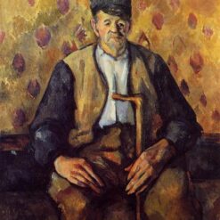 Seated Peasant" by Cézanne – Post-Impressionist Masterpiece (1904, Final Period)