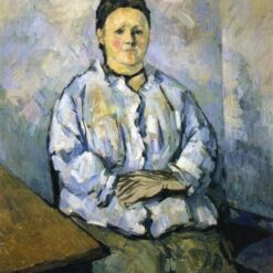 Seated Woman" by Paul Cézanne – 1879, Mature Post-Impressionist Portrait, Oil Painting
