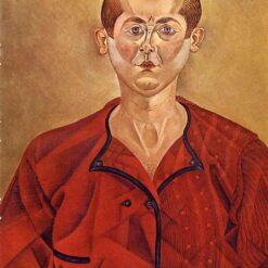 Hand-Painted Joan Miró Self-Portrait in Red Overall – Fauvist Self-Portrait (1919) | Oil Painting on Canvas
