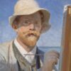Self-Portrait by Peder Severin Kroyer – 1888 Impressionist Self-Portrait Reproduction