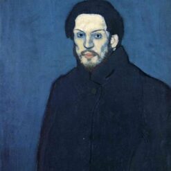 Inspired by Picasso: Self-Portrait (Autoportrait) – Expressionist Oil Painting from Picasso’s Blue Period