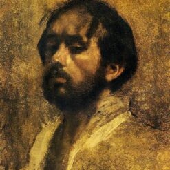 Edgar Degas 'Self Portrait' (c.1863) – Unique Oil Painting on Cardboard by the Master of Impressionism