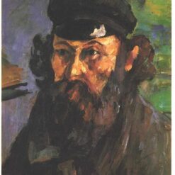 Cézanne Self-Portrait in a Casquette" – 1872 Oil Painting, Impressionism
