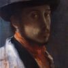 Edgar Degas Self-Portrait in a Soft Hat (1858) – Oil on Canvas Impressionist Artwork
