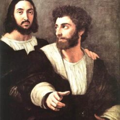 Raphael's Self Portrait with a Friend (1518) | Renaissance Masterpiece in Oil on Canvas