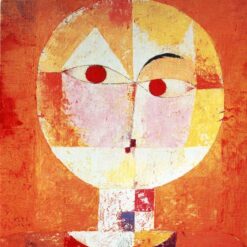 Senecio by Paul Klee – 1922 Cubist Portrait, Bauhaus Oil on Canvas