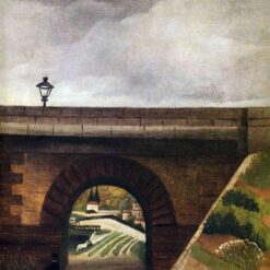 Sevres Bridge by Henri Rousseau - 1895 Naïve Art Oil Painting Replica | Dafen Village Custom Canvas Art