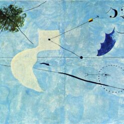 Inspired by Siesta by Joan Miró – Surrealist Abstract Oil on Canvas (113 x 144 cm)