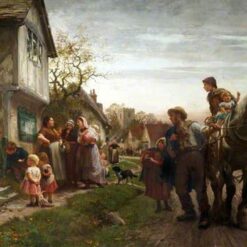 Hand-Painted Luke Fildes ‘The Return of the Penitent’ Oil Painting - Social Realism Genre Art on Canvas from Dafen Village Studio