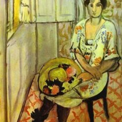 Custom Oil Painting Inspired by Matisse – 'Sitting Woman' (1919) – Expressionist Portrait on Canvas