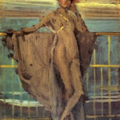 Sketch for Annabel Lee by James Whistler - Symbolist Oil Painting Study
