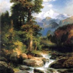 Romantic Landscape Masterpiece – Solitude by Thomas Moran, High-Quality Replica