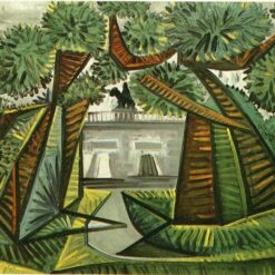 Oil Painting Inspired by Picasso’s Cubism – 'Square du Vert-Galant' (1943) Cityscape on Canvas