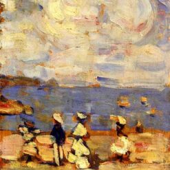 St. Malo by Maurice Prendergast – Post-Impressionist Landscape Oil Painting (c. 1907)